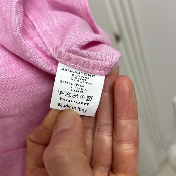 NWT Harry Ronsen Harold Slim-Fit Linen-Cotton Mélange Dress Shirt | Size 15.5/39 - Picture 3 of 6